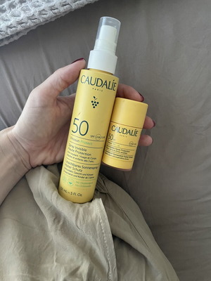 Caudalie Suncream SPF 50 used for body and face