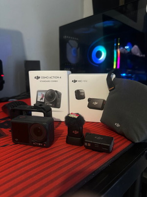 DJI Osmo Action 4 κάμερα με DJI Mic Mini και δέκτη