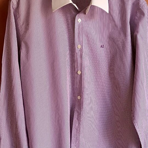 Artisti Italiani men's striped purple white shirt XXL like new