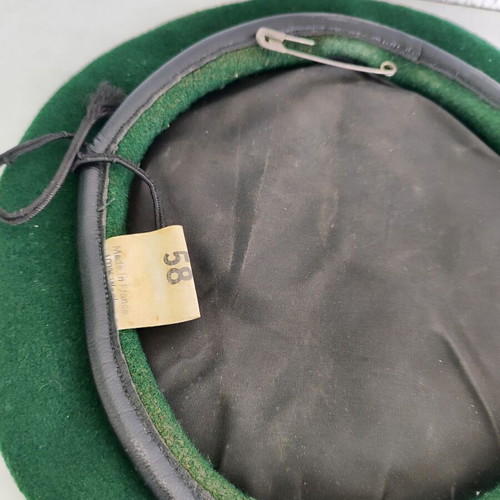 Military Commando Beret green size 58 used with Greek emblem