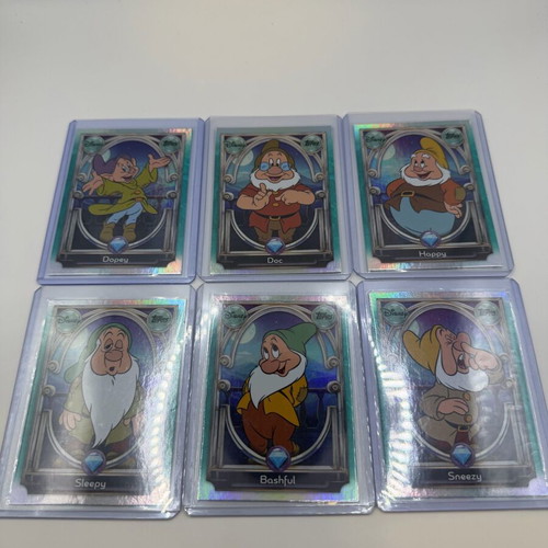 2025 Topps Disney Lot Refractor 6 Gnomes Cards like new