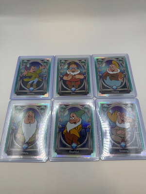 2025 Topps Disney Lot Refractor 6 Gnomes Cards like new