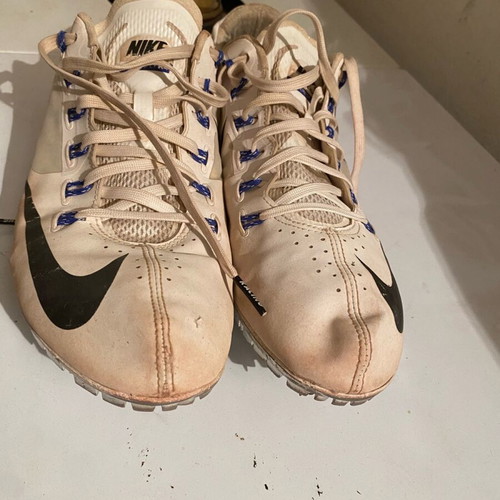 Nike track shoes used with bag and spike key size 44.5 white
