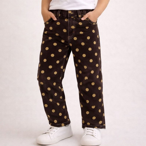 Children's warm polka dot pants used, size 3 years