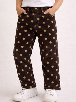 Children's warm polka dot pants used, size 3 years