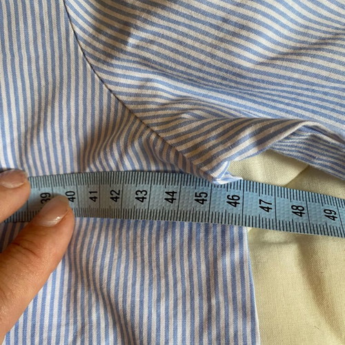 Zara striped bell sleeve cotton blouse size XS like new