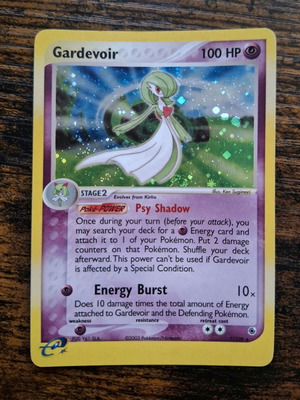 Gardevoir 7 Holo EX ruby & sapphire pokemon tcg used with holo swirl
