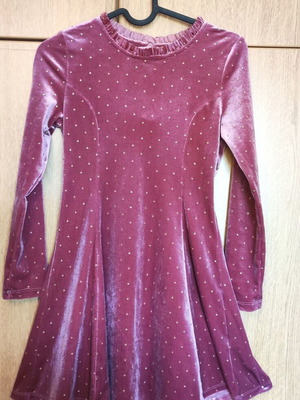 Marks & Spencer velour dress used for 8-9 years old, red pink