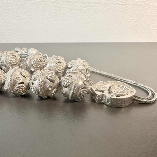 Silver worry beads new with 15 beads, 925 silver, length 27 cm