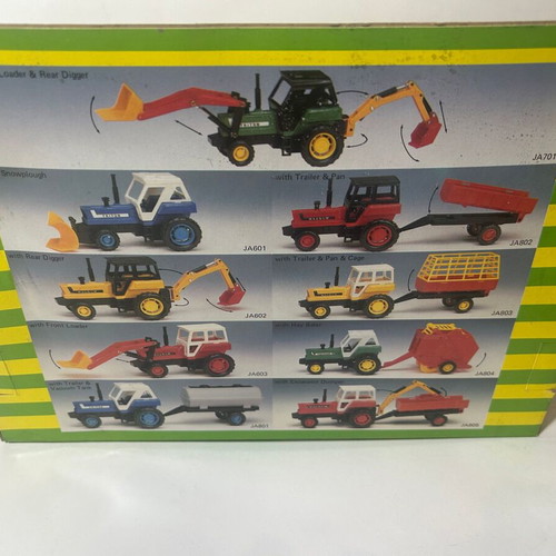 Toy tractor loader new, metal-plastic with spring mechanism