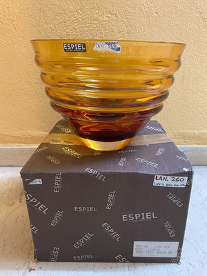 Orange crystal vase new