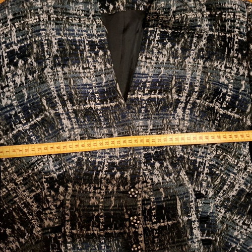 Mia jacket like new with velvet sides, black and blue