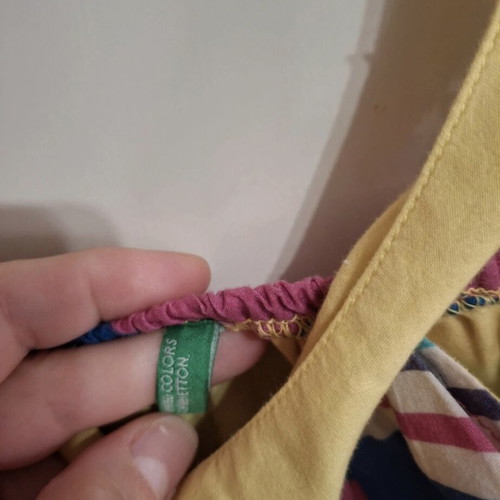 Benetton colorful girls dress size 8 like new
