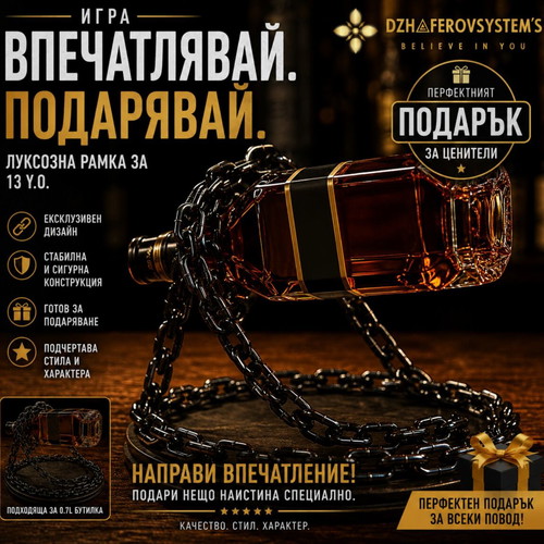 Levitating Bottle Stand new, chain holder for whiskey and wine