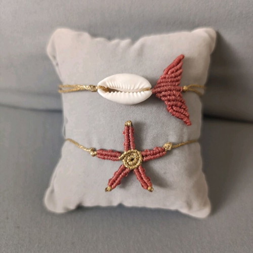 Macrame bracelet set new, handmade summer style