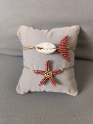 Macrame bracelet set new, handmade summer style