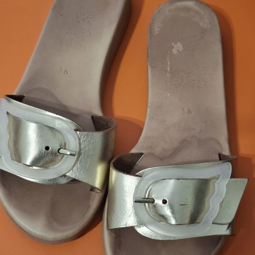 Ancient Greek Sandals Aglaia μοντέλο σαγιονάρες, χρυσαφί