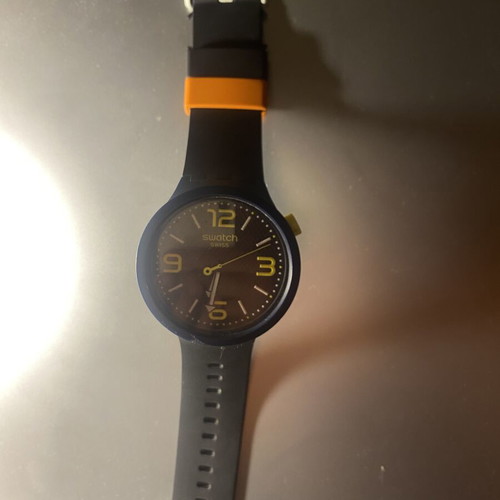 Swatch Big Bold BBNEON wristwatch, 47mm, black and yellow