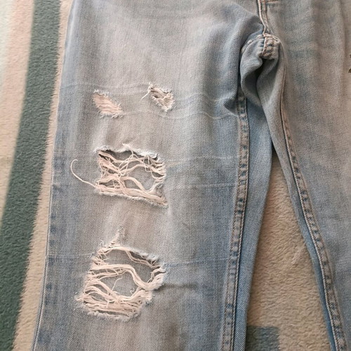Women's jeans used with floral design, size 42, blue