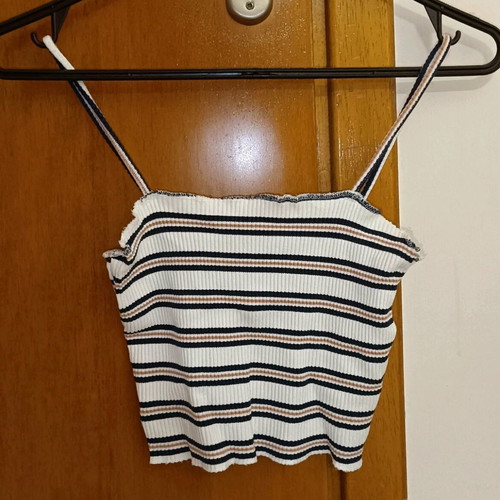 Crop top striped with straps new Pull & Bear multicolor size S