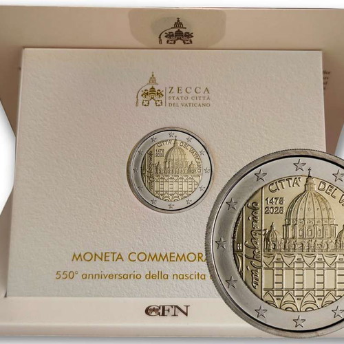 Βατικανό 2 Ευρώ 2025 αναμνηστικό νόμισμα Michelangelo UNC