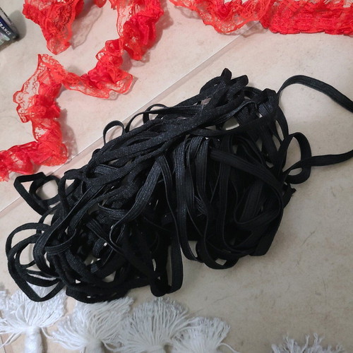 various ribbons / goth elastic ribbons