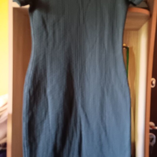 D&G Style Long Dress Medium Used, Soft Quilted Fabric, Black