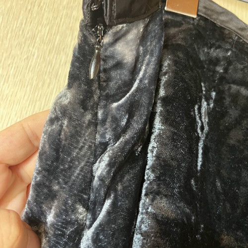 Velvet skirt size EU 44 large, like new, grey, lined