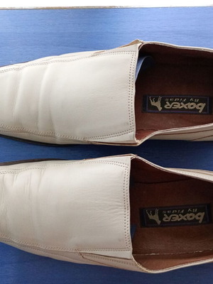 Boxer men's leather shoes size 45 beige, like new