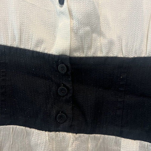 Stefanel women's dress size small, like new, white with black detail