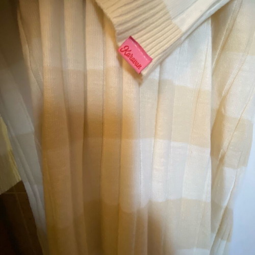 Karavan long dress like new, beige and white