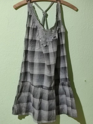 Women's cotton dress like new, gray, sizes S and M
