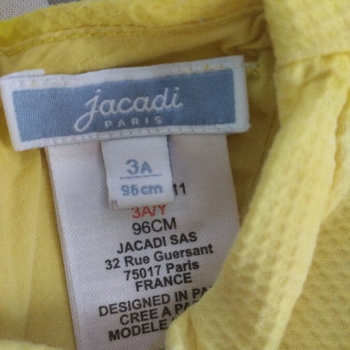 Jacadi yellow dress like new for 3 years old