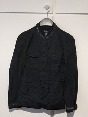 Jacket DKNY μαύρο ανοιξιάτικο/φθινοπωρινό σαν καινούργιο με χάντρες