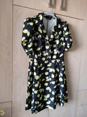 Dress black-yellow new, size 42, Trendyol