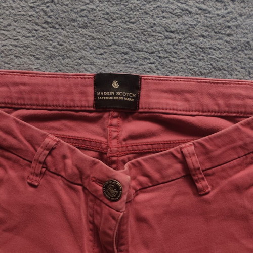 Maison Scotch women's pants used, coral color, size M