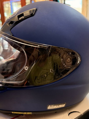 Shoei RYD motorcycle helmet Matte Blue XL with Pinlock EVO