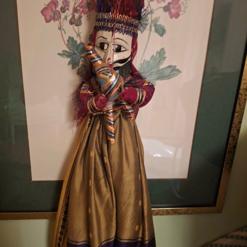Handmade dolls from India, pair