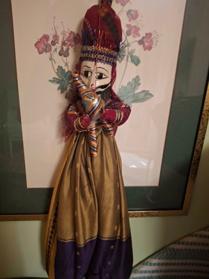 Handmade dolls from India, pair