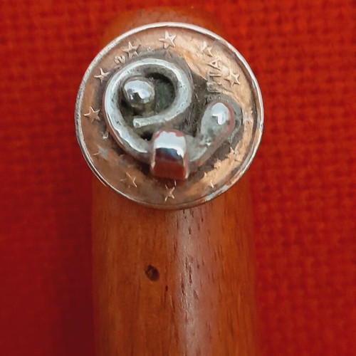 Handmade silver 925 ring with 5 cents coin adjustable