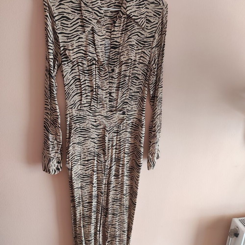 Mango jumpsuit like new, viscose zebra print, sizes XS-S