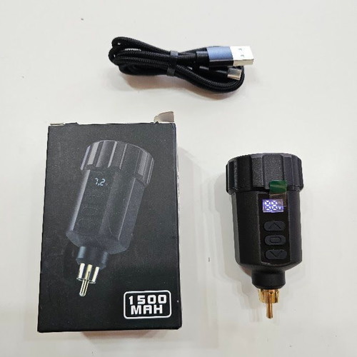 P808 1500mAh Wireless Battery for Tattoo Machines, USB-C, Adjustable Voltage