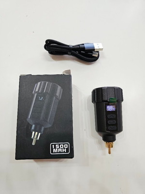 P808 1500mAh Wireless Battery for Tattoo Machines, USB-C, Adjustable Voltage