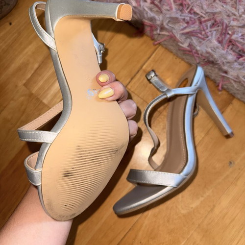 Silver sandals size 38 like new