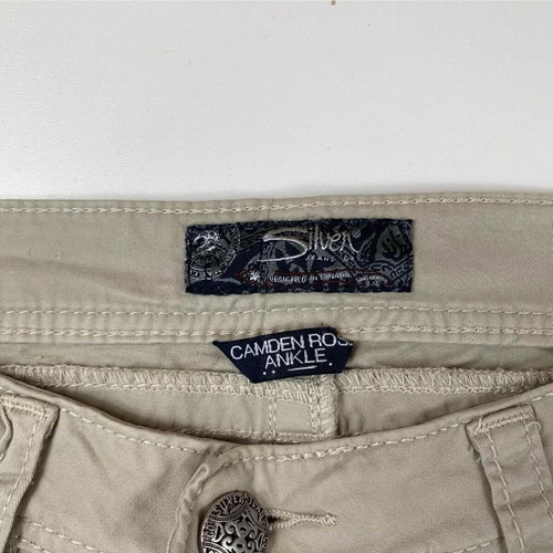 Silver Jeans Camden Rose Bell Western Beige Trousers Size 29 like new