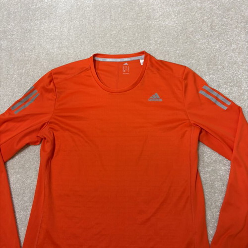 Adidas Own The Run Tee long sleeve men's shirt, size M, orange