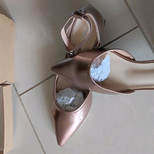 Women's bronze heels size 41 new, 4cm heel