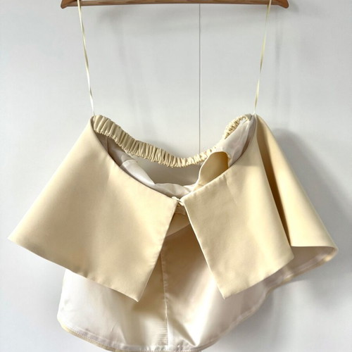 Reserved top with bare shoulders, butter yellow, size L, like new