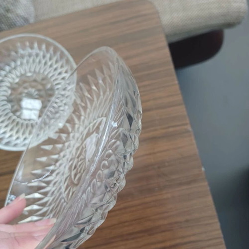 Set of 2 vintage dessert plates, 14.5 cm diameter