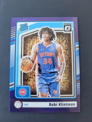 Bobi Klintman 2024-25 Panini Donruss Optic Rated Rookie Purple Prizm RC like new